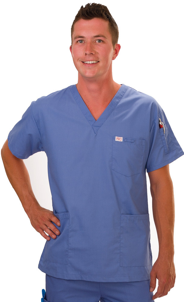 221 Mens V-Neck Scrub Top